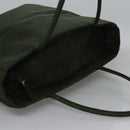 PRADA Hand Bag Nylon Green Silver Auth bs23150-6