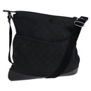GUCCI GG Canvas Shoulder Bag Black 145857 Auth bs23151-1