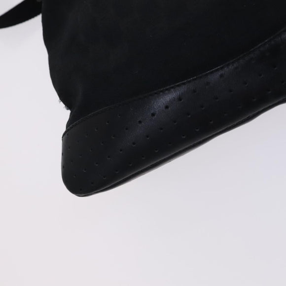 GUCCI GG Canvas Shoulder Bag Black 145857 Auth bs23151