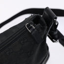 GUCCI GG Canvas Shoulder Bag Black 145857 Auth bs23151-9