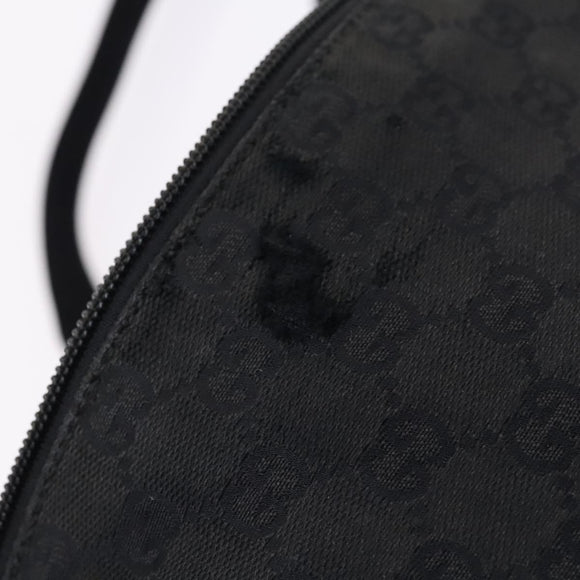 GUCCI GG Canvas Shoulder Bag Black 145857 Auth bs23151