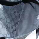 GUCCI GG Canvas Shoulder Bag Black 145857 Auth bs23151-22