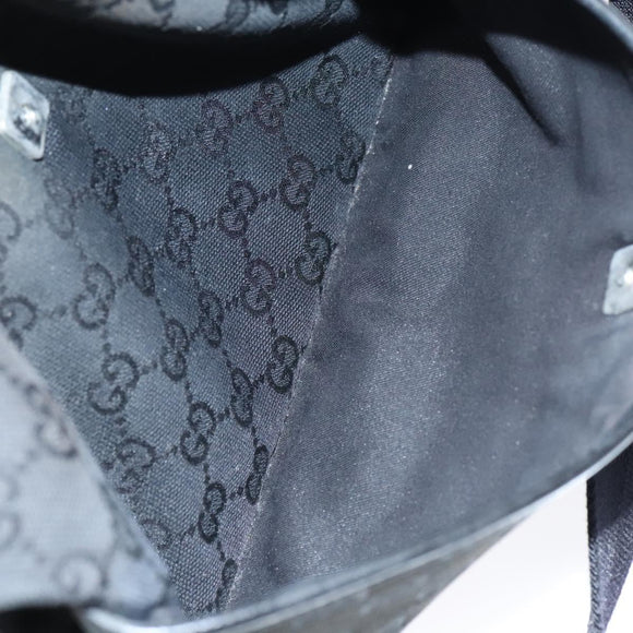 GUCCI GG Canvas Shoulder Bag Black 145857 Auth bs23151
