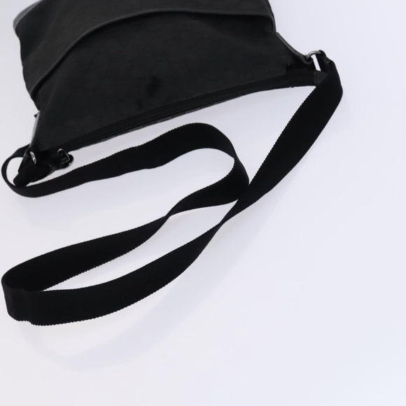 GUCCI GG Canvas Shoulder Bag Black 145857 Auth bs23151