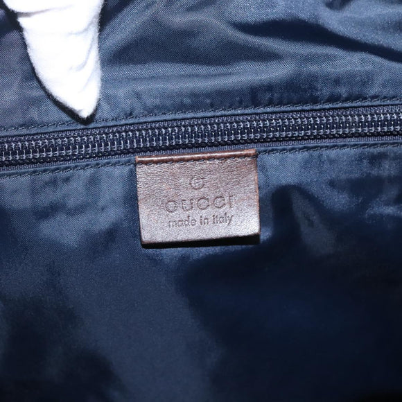 GUCCI Diamante Tote Bag Nylon Navy Silver 267922 Auth bs23152