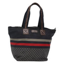 GUCCI Diamante Tote Bag Nylon Navy Silver 267922 Auth bs23152-1