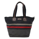 GUCCI Diamante Tote Bag Nylon Navy Silver 267922 Auth bs23152-13