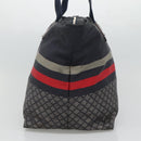 GUCCI Diamante Tote Bag Nylon Navy Silver 267922 Auth bs23152-3