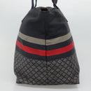 GUCCI Diamante Tote Bag Nylon Navy Silver 267922 Auth bs23152-4