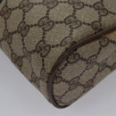 GUCCI GG Supreme Web Sherry Line Clutch Bag PVC Beige 89 01 012 Auth bs23153-16
