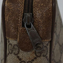 GUCCI GG Supreme Web Sherry Line Clutch Bag PVC Beige 89 01 012 Auth bs23153-8