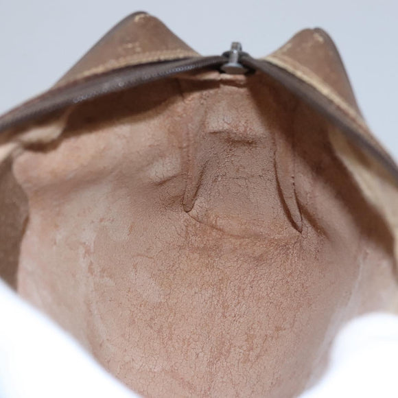 GUCCI GG Supreme Web Sherry Line Clutch Bag PVC Beige 89 01 012 Auth bs23153