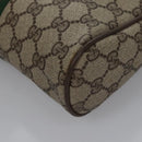 GUCCI GG Supreme Web Sherry Line Clutch Bag PVC Beige 89 01 012 Auth bs23153-14