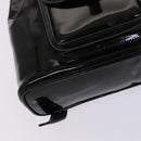 GUCCI Bamboo Backpack Enamel Black Gold Auth bs23155-17