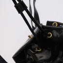 GUCCI Bamboo Backpack Enamel Black Gold Auth bs23155-20