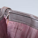 LOEWE Anagram Shoulder wallet Suede Leather Beige Brown gold Auth bs23167-12