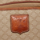 CELINE Macadam Canvas Shoulder Bag PVC Beige Gold Auth bs23175-17