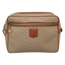 CELINE Macadam Canvas Shoulder Bag PVC Beige Gold Auth bs23175-13