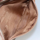 CELINE Macadam Canvas Shoulder Bag PVC Beige Gold Auth bs23175-22