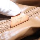 CELINE Macadam Canvas Shoulder Bag PVC Beige Gold Auth bs23175-12