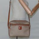 CELINE Macadam Canvas Shoulder Bag PVC Beige Gold Auth bs23175-23