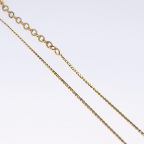 Christian Dior Necklace Metal Gold Tone Auth bs23178