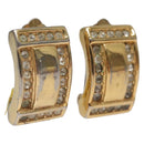 Christian Dior Earring Metal Gold Tone Auth bs23179-1