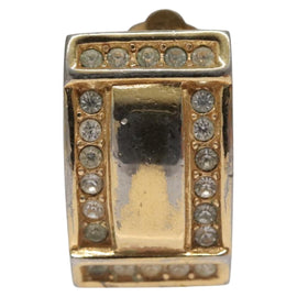 Christian Dior Earring Metal Gold Tone Auth bs23179 - 0