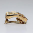 Christian Dior Earring Metal Gold Tone Auth bs23179-4
