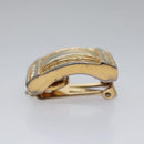 Christian Dior Earring Metal Gold Tone Auth bs23179-5