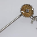 CHANEL Hairpin Pin Metal Silver LV Auth bs23181-4
