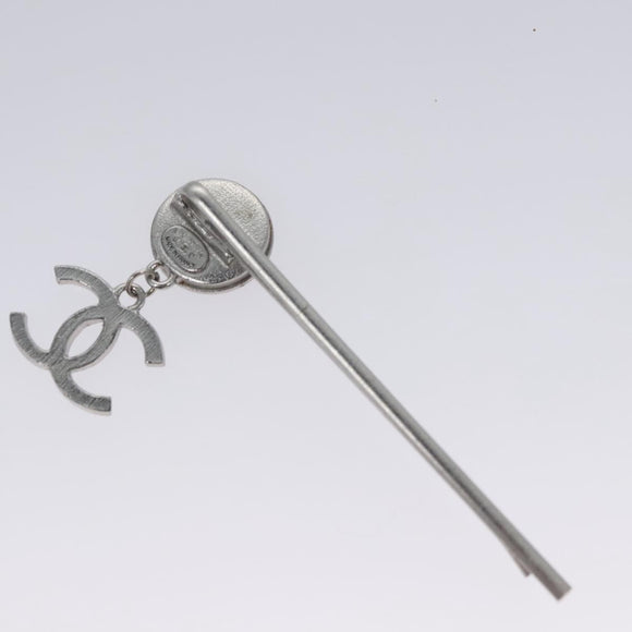 CHANEL Hairpin Pin Metal Silver LV Auth bs23181