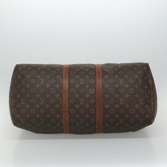 LOUIS VUITTON Monogram Keepall 55 Boston Bag M41424 LV Auth bs23193