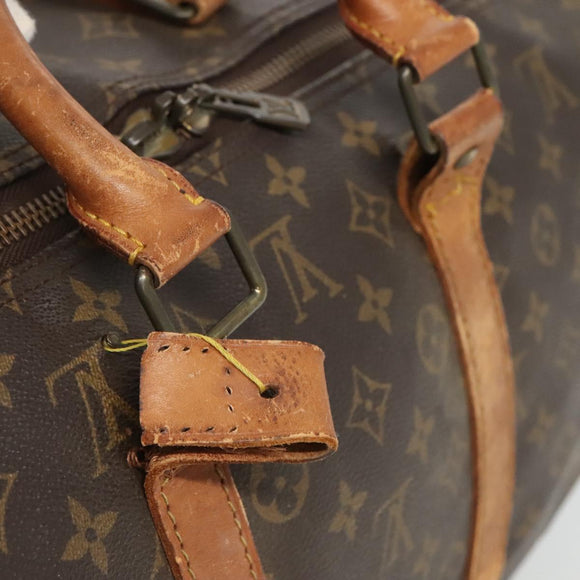 LOUIS VUITTON Monogram Keepall 55 Boston Bag M41424 LV Auth bs23193