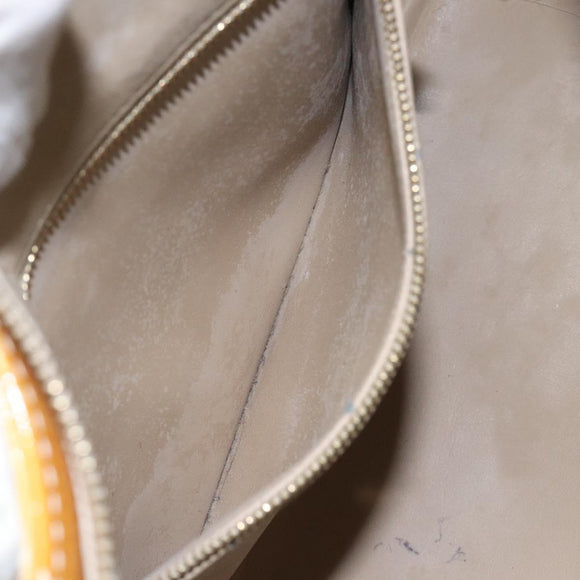 LOUIS VUITTON Monogram Vernis Houston Hand Bag Beige M91004 LV Auth bs23194