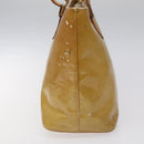 LOUIS VUITTON Monogram Vernis Houston Hand Bag Beige M91004 LV Auth bs23194-3