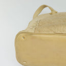 BALLY Shoulder Bag Leather Canvas Beige Auth bs23207-9