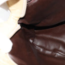 BALLY Shoulder Bag Leather Canvas Beige Auth bs23207-18