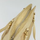 BALLY Shoulder Bag Leather Canvas Beige Auth bs23207-6