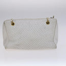 BALLY INTRECCIATO Shoulder Boston Bag Leather 3Set Black White Auth bs23216-11