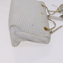 BALLY INTRECCIATO Shoulder Boston Bag Leather 3Set Black White Auth bs23216-12