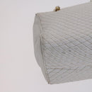 BALLY INTRECCIATO Shoulder Boston Bag Leather 3Set Black White Auth bs23216-16