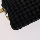 BALLY INTRECCIATO Shoulder Boston Bag Leather 3 Set Black White Auth bs23216-25