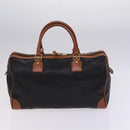 BALLY INTRECCIATO Shoulder Boston Bag Leather 3 Set Black White Auth bs23216-3
