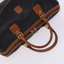 BALLY INTRECCIATO Shoulder Boston Bag Leather 3 Set Black White Auth bs23216-5