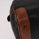 BALLY INTRECCIATO Shoulder Boston Bag Leather 3Set Black White Auth bs23216-8