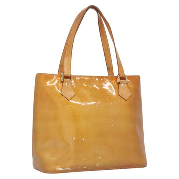LOUIS VUITTON Monogram Vernis Houston Hand Bag Beige M91004 LV Auth bs23222