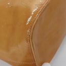 LOUIS VUITTON Monogram Vernis Houston Hand Bag Beige M91004 LV Auth bs23222-9