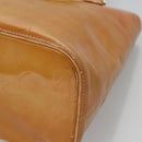 LOUIS VUITTON Monogram Vernis Houston Hand Bag Beige M91004 LV Auth bs23222-17
