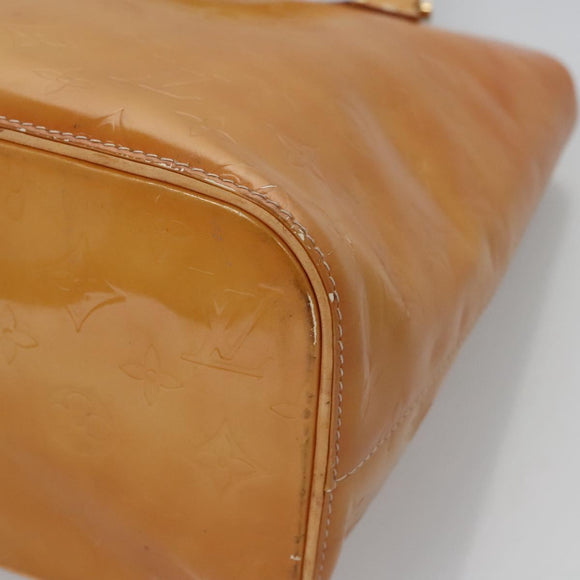 LOUIS VUITTON Monogram Vernis Houston Hand Bag Beige M91004 LV Auth bs23222